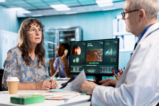 A detailed view of AI-powered software analyzing medical billing data, highlighting anomaly detection and error prevention in a healthcare administrative setting.