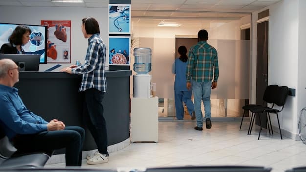 A split-screen comparing traditional in-person clinic visits (crowded waiting room) versus a relaxed, at-home telehealth consultation, highlighting the convenience and accessibility advantages of telehealth for patients with chronic conditions.