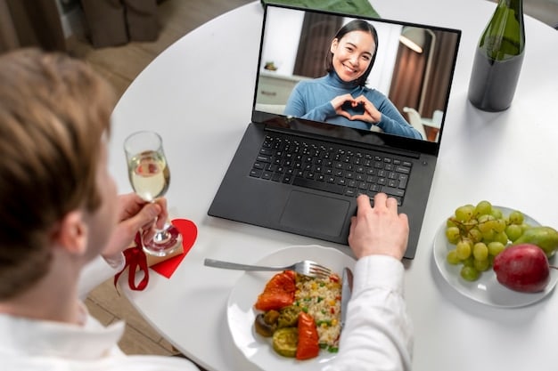 A registered dietitian explaining a personalized meal plan to a patient during a telehealth session. The dietitian is pointing to a detailed infographic on a shared screen, highlighting the nutritional values and portion sizes of various foods. The patient is nodding attentively, engaged in the conversation and taking notes.