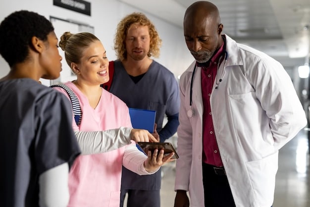 A photo of MedTech startup representatives participating in a local health fair, providing information and demonstrations of their medical device to community members.