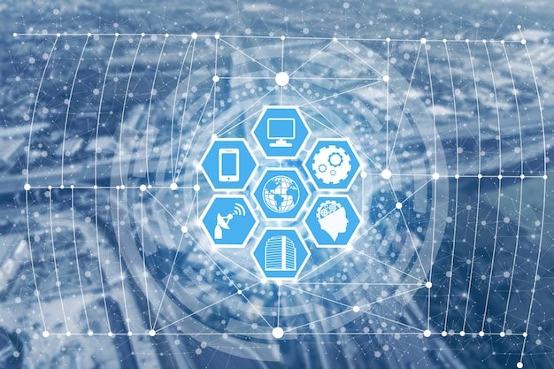 A conceptual image depicting a network of interconnected medical devices, highlighting the importance of data security and interoperability in the MedTech industry.