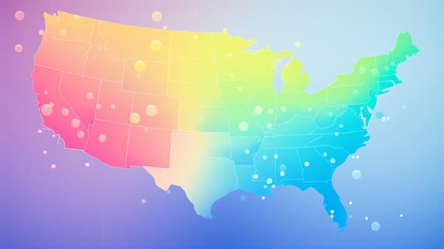 A map of the United States highlighting areas with limited healthcare access in rural regions. The map uses color gradients to indicate the severity of the healthcare shortage.