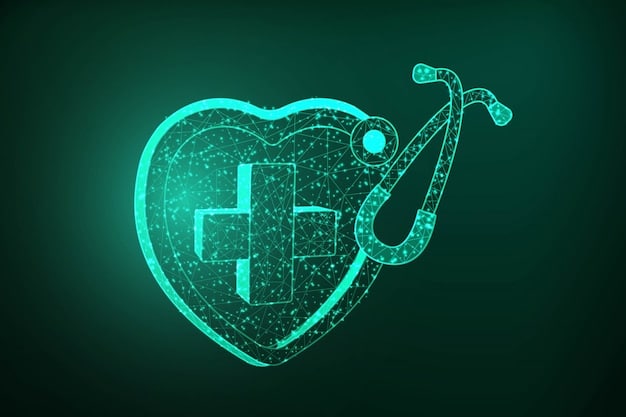 A lock icon superimposed on a digital display of patient medical records, emphasizing the need for robust data security measures in healthcare settings, under HIPAA guidelines.