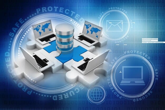 A network diagram illustrating the different layers of cybersecurity defense within a healthcare organization, including firewalls, intrusion detection systems, and data encryption.