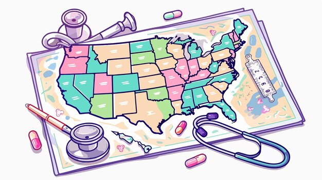 A map of the United States highlighting areas with a shortage of mental health professionals, indicating regions where the Medicare expansion could have the most significant impact on access to care.