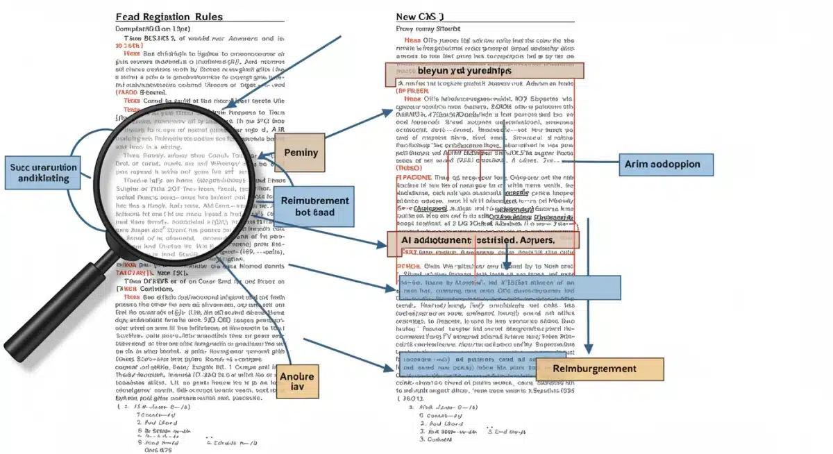 CMS guidelines document analysis, regulatory impact on AI reimbursement