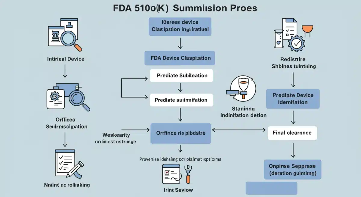 FDA 510(k) submission process flowchart for medical devices
