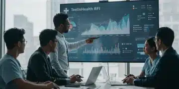 Healthcare professionals discussing telehealth return on investment in Q1 2025