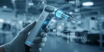 Futuristic MedTech device representing innovation and regulatory oversight