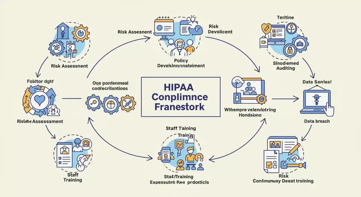 HIPAA compliance framework flowchart for MedTech startups