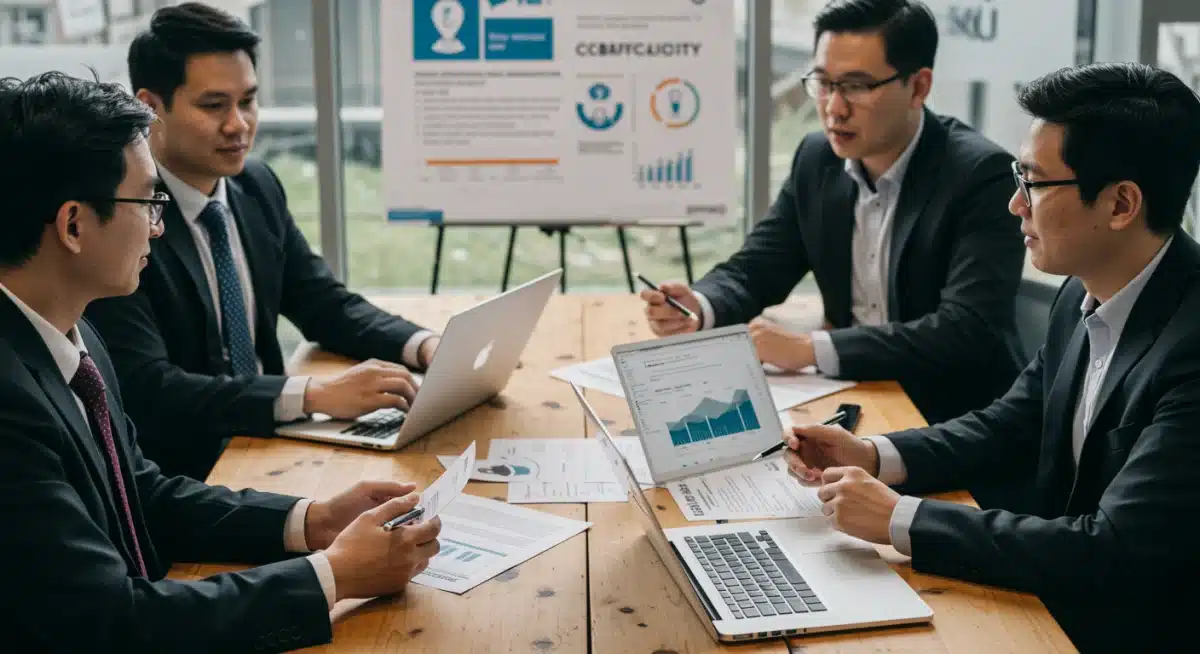 MedTech team collaborating on cybersecurity protocols and compliance strategies.