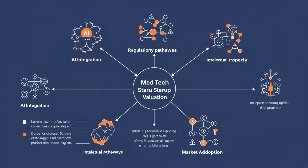 Infographic detailing MedTech startup valuation drivers in 2026