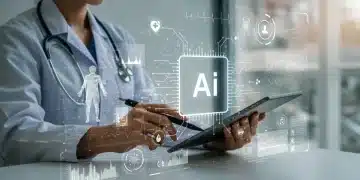 AI-powered telehealth diagnostic interface with doctor and patient