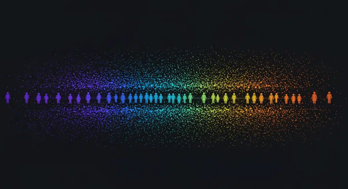 Diverse data sets flowing into an AI algorithm, illustrating the need for comprehensive data in healthcare AI.