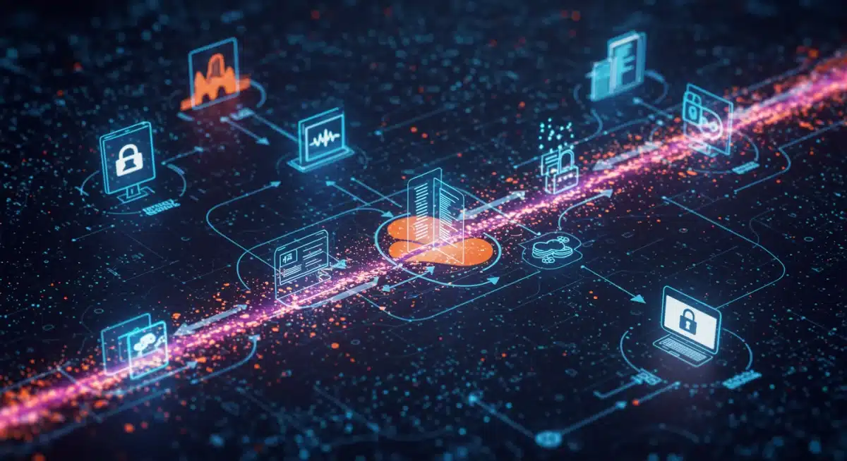 Interconnected healthcare data flow, interoperability, secure data exchange, regulatory frameworks.