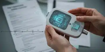 AI-powered medical device in hands, symbolizing FDA 510(k) clearance pathway for MedTech startups in 2026.