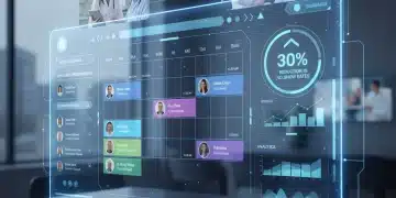 Advanced telehealth scheduling system interface showing reduced no-show rates.