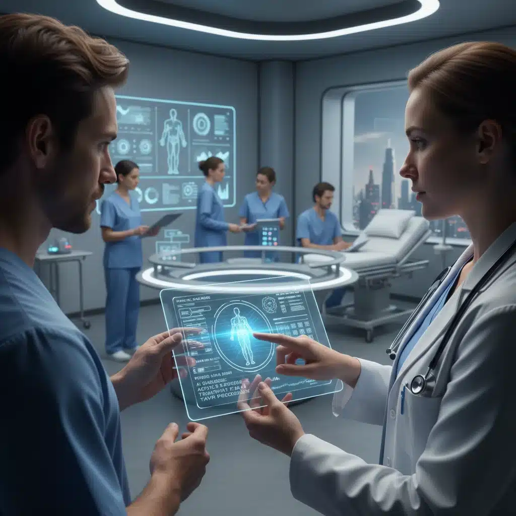 Medical professional using AI for patient care and optimized treatment planning.