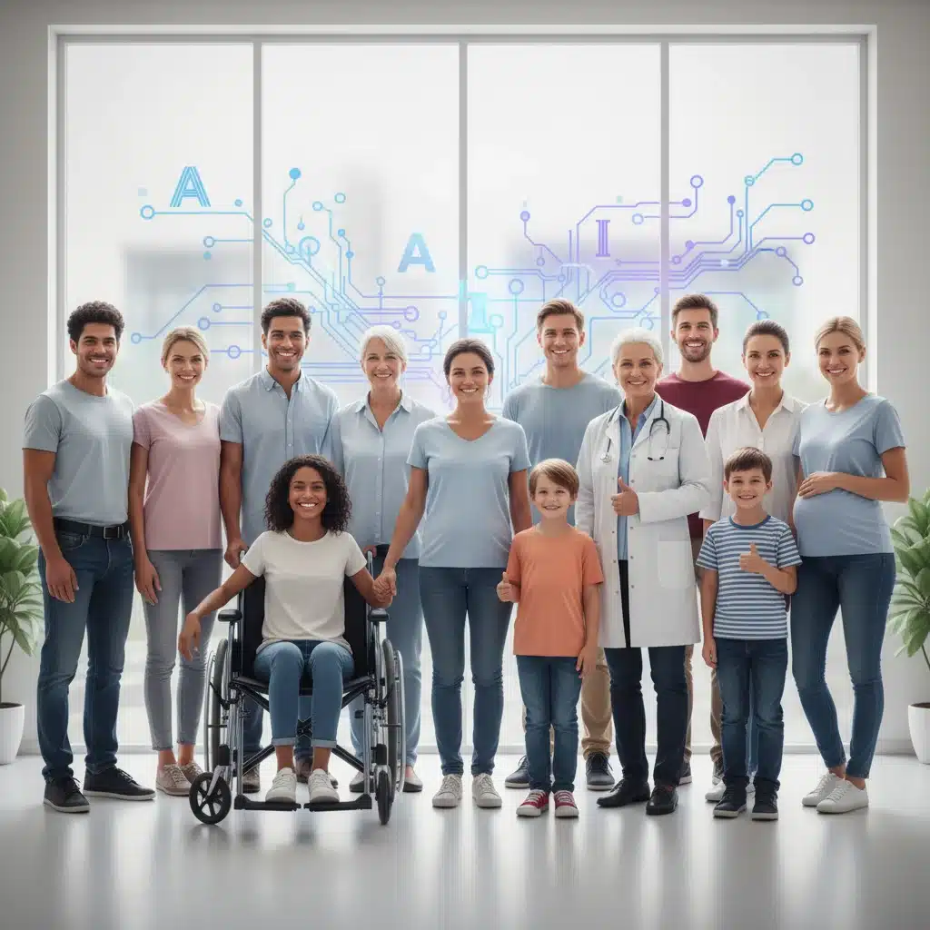 Diverse patients showing improved health, symbolizing successful AI-driven treatment outcomes.