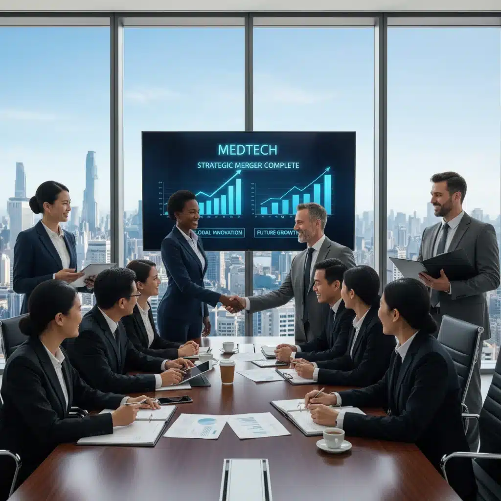 MedTech executives and investors completing a successful acquisition