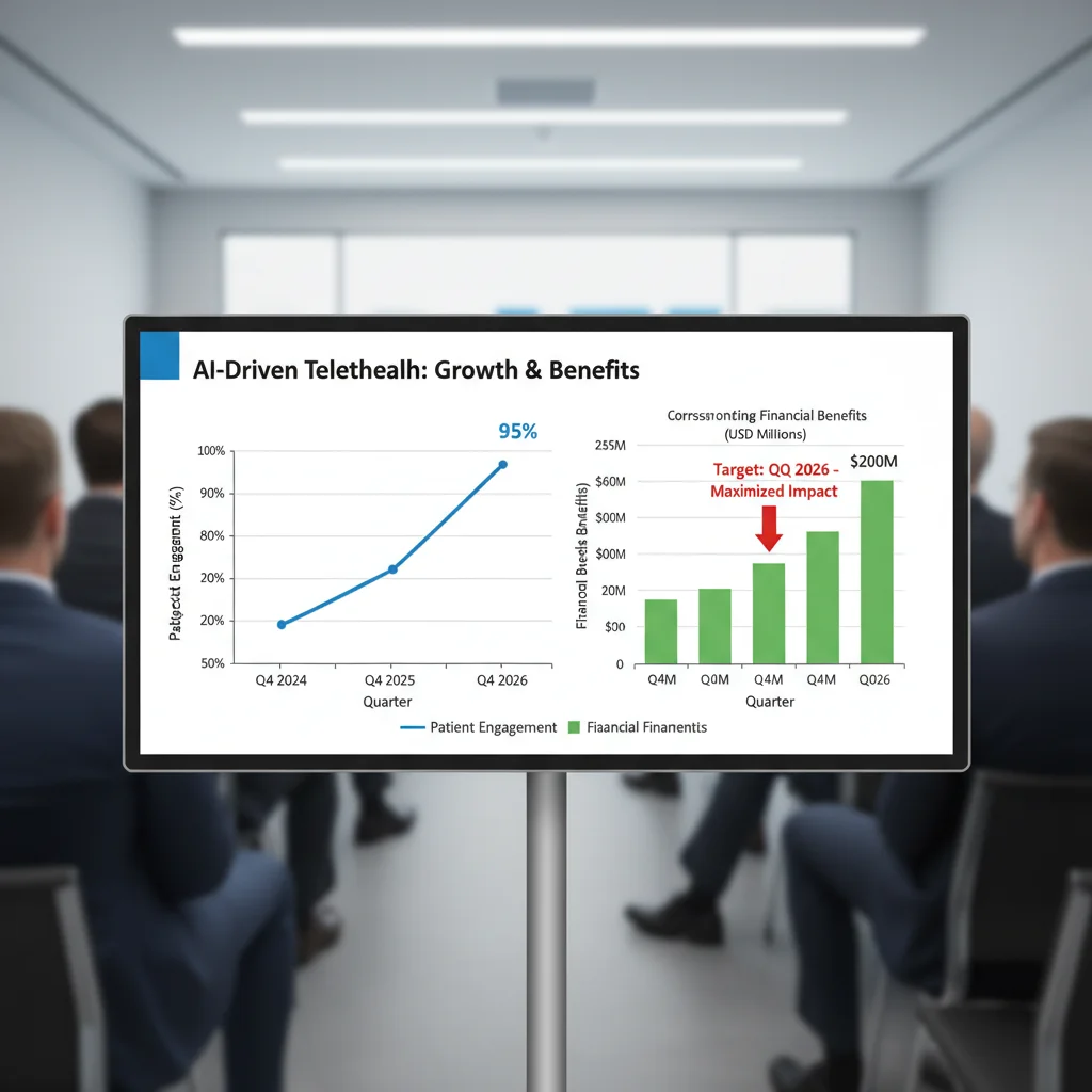 Projected financial benefits and patient engagement growth from AI telehealth by Q4 2026.