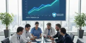Healthcare professionals analyze 2026 Medicare Advantage policy changes on digital tablets.