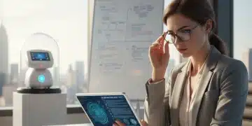 Startup founder reviewing FDA AI medical device regulations on a tablet