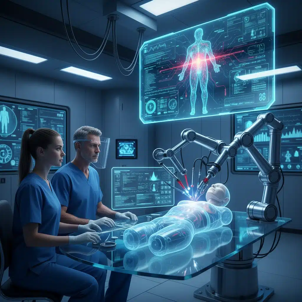 AI-Assisted Robotic Surgery: 2026 Precision Boost in US Hospitals